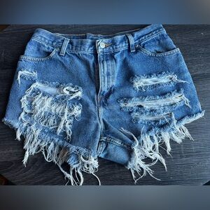 Faded Glory Women's Ultra Distressed Blue Jean Shorts